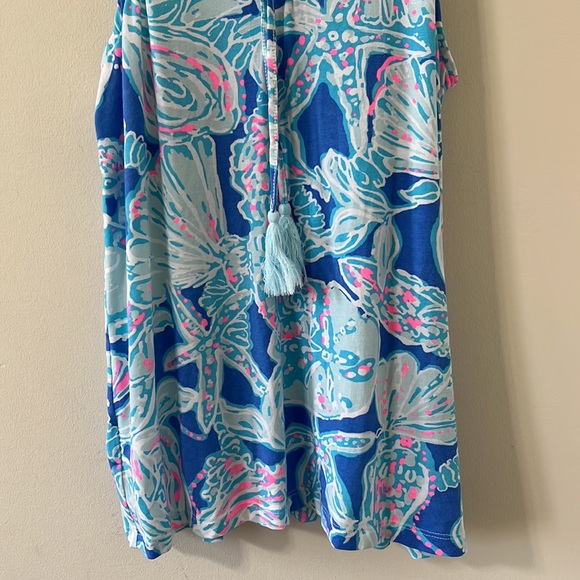Lilly Pulitzer Margot Top Blue Haven Pop Up Into The Deep Tank Top Size Small - Picture 8 of 10
